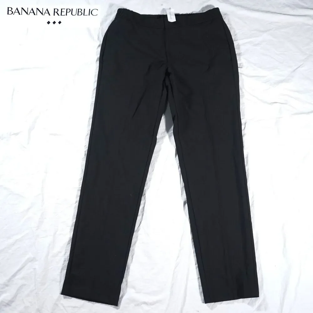 Banana Republic Mason Athletic Tapered Pants Black 32x34 NWT